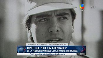 Cristina Kirchner declaró por la muerte de Menem Jr y dijo que fue un atentado