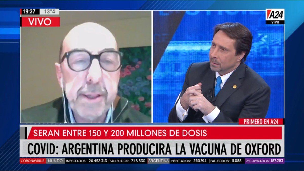 Entrevista exclusiva de A24: el director de la farmacéutica que fabricará la vacuna en Argentina explicó el procedimiento