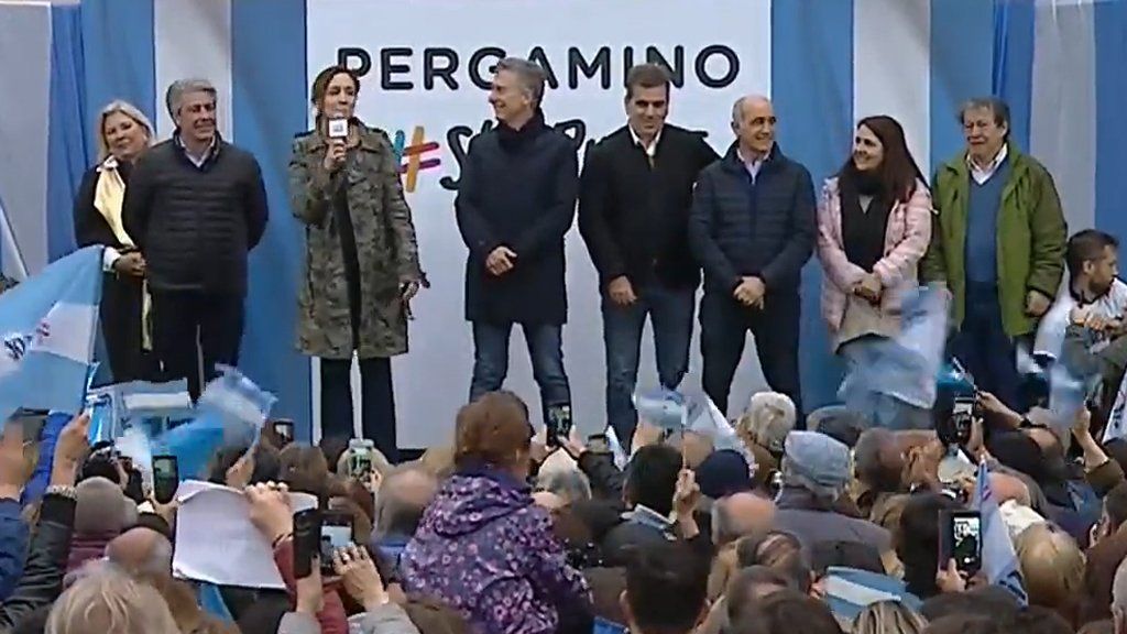 “Argentina sin Cristina”, el sorpresivo grito que irrumpió en el acto de Macri en Pergamino