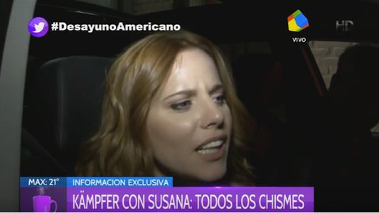 Agustina Kämpfer tras su picante encuentro con Susana: La pasé...