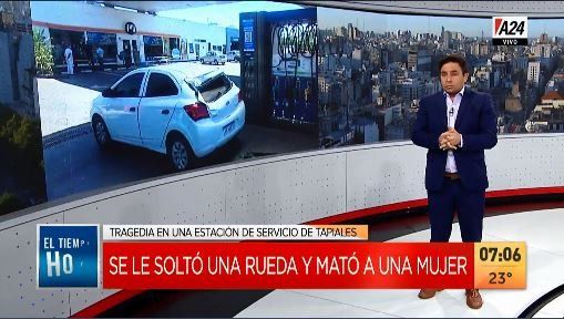 Tragedia en Tapiales: se soltó una rueda de un camión y murió una mujer