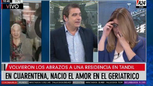 Llanto al aire: la historia de amor en un geriátrico que conmovió a todos en A24