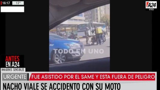 Nacho Viale sufrió un accidente con su moto