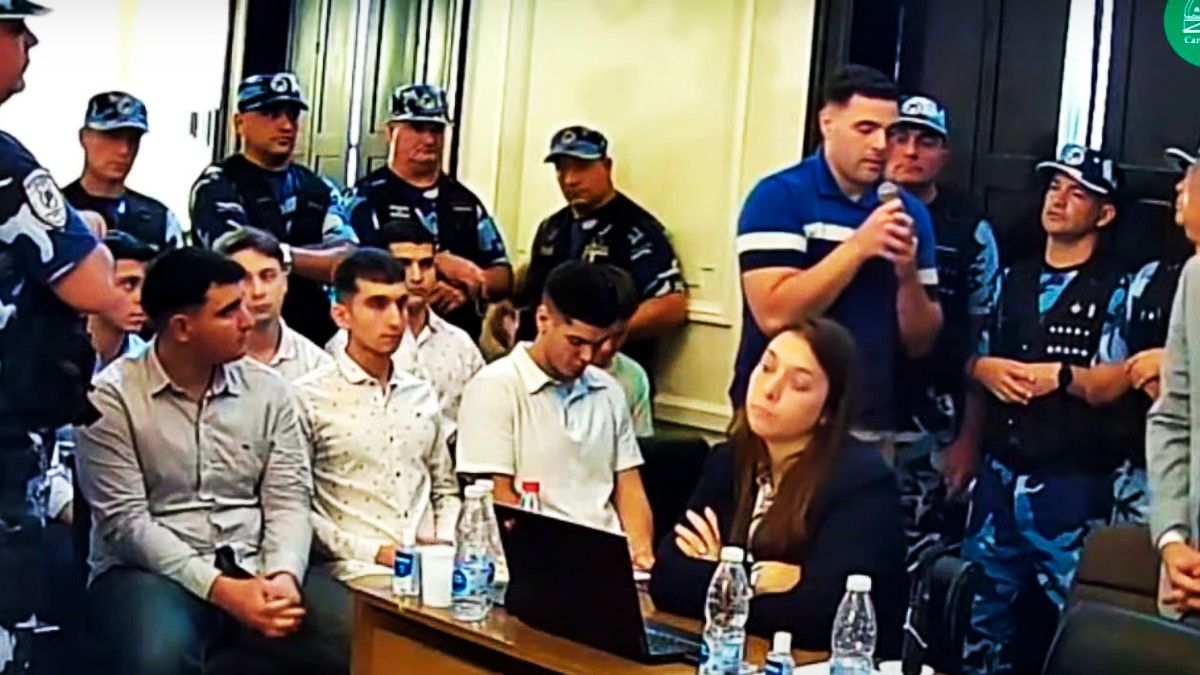 Los ocho rugbiers acusados dan sus últimas palabras en el juicio por el crimen de Fernando Báez Sosa. Fuente: captura de video. 