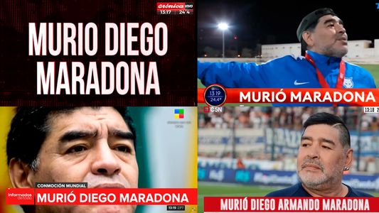 Diego Armando Maradona: así anunciaron su muerte