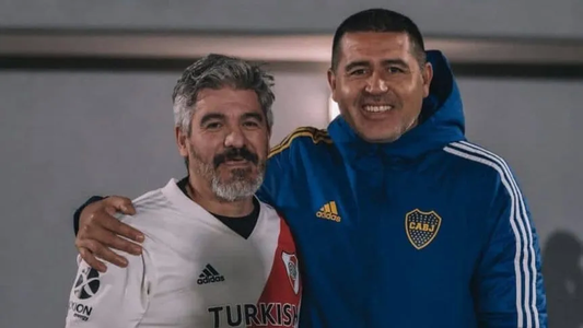 Juan Román Riquelme y Ariel Ortega: los ídolos de Boca y River juntos