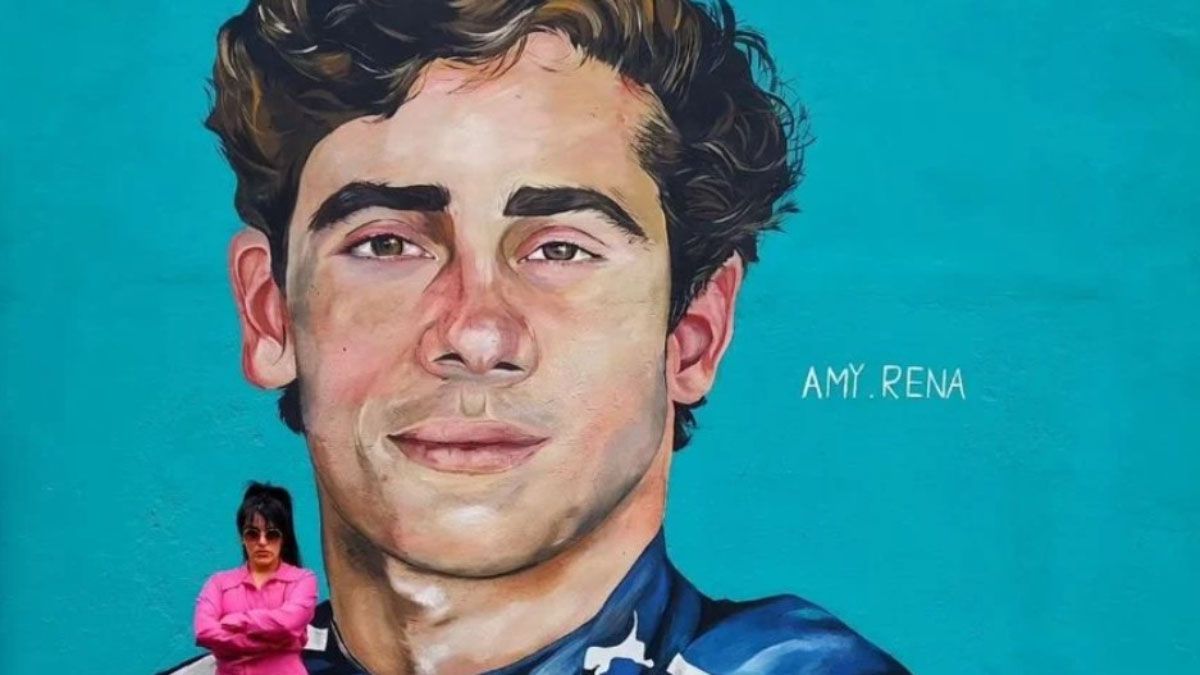 La SORPRESIVA reacción de Franco Colapinto cuando vio el mural que le hicieron en Argentina