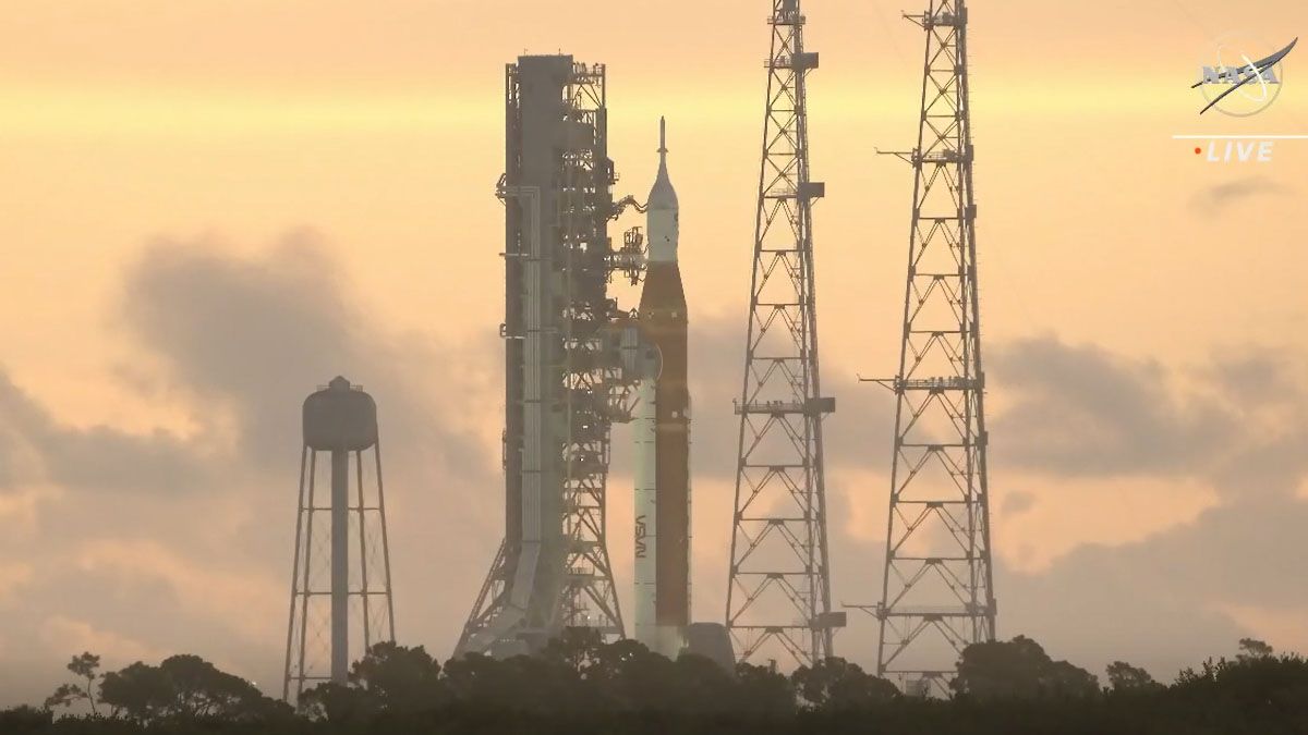 La plataforma de despegue está lista para el lanzamiento de Artemis I rumbo a la luna (Foto: NASA)&nbsp;