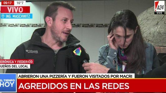 Recibieron a Macri en su nueva pizzería y ahora son blanco de agresiones: Queríamos mostrar el emprendimiento en un momento difícil del país