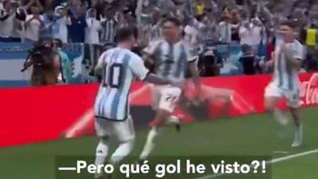 El primer gol frente a Países Bajos y la emoción de dos relatores italianos. Foto: captura de video.
