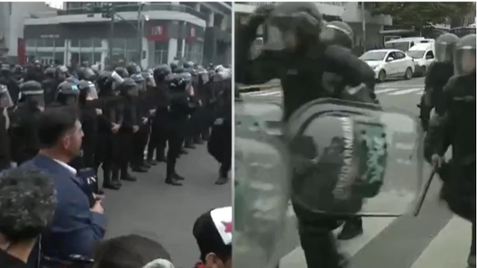 El Gobierno utilizó el protocolo antipiquetes y evitó que las organizaciones lleguen a la Quinta de Olivos