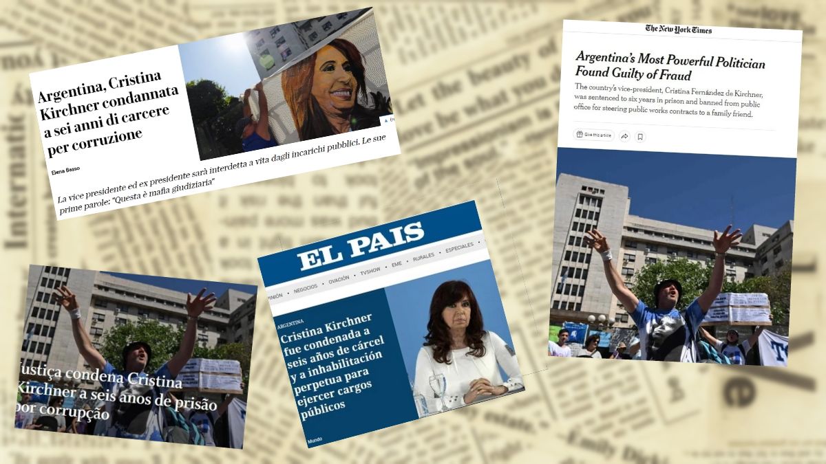 Los sitios web de noticias alrededor del mundo reflejaron la condena a Cristina Kirchner (Foto: Archivo).