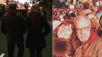 Griselda Siciliani cumplió con su palabra y fue a la marcha del 2x1