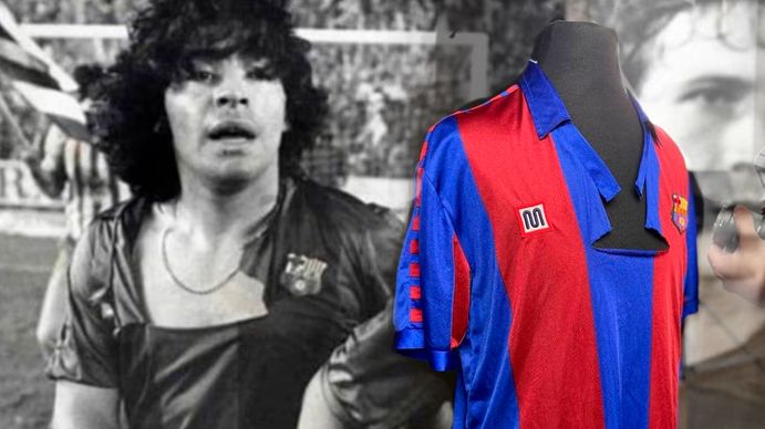 ¡Histórico! La camiseta que Maradona rompió en el Bernabéu del 84 y sus joyas históricas del 10 salen a la venta