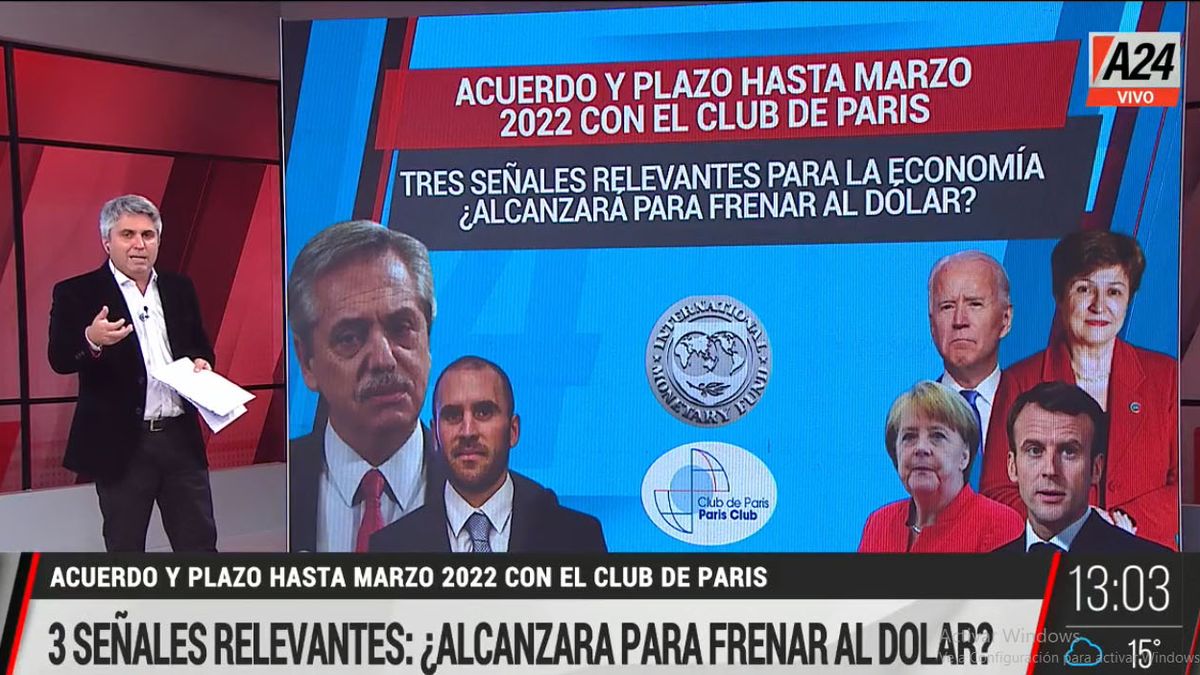 El pago al club de París y señales a la economía mientras se negocia con el FMI y llega la campaña electoral (Foto: Captura de TV)