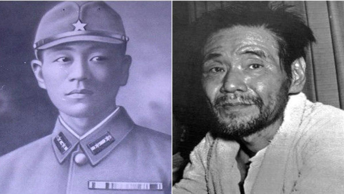 El soldado Shoichi Yokoi en 1941 y en 1972
