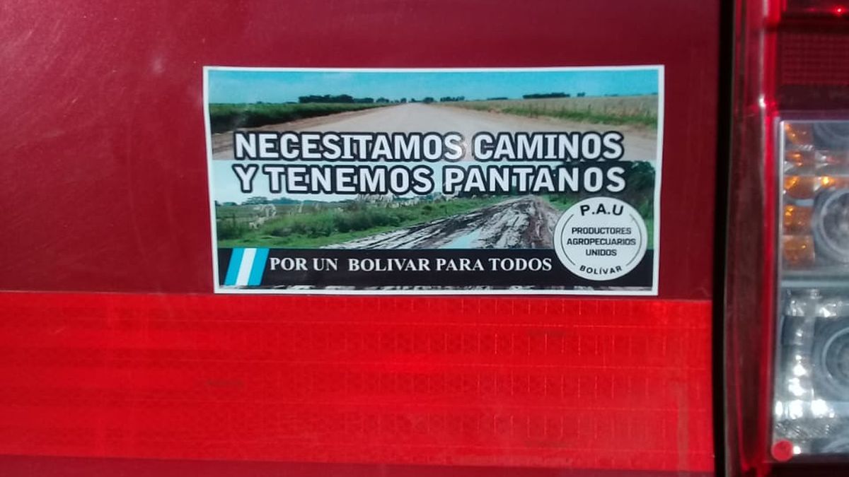 El reclamo del PAU en Bolívar por los caminos rurales.