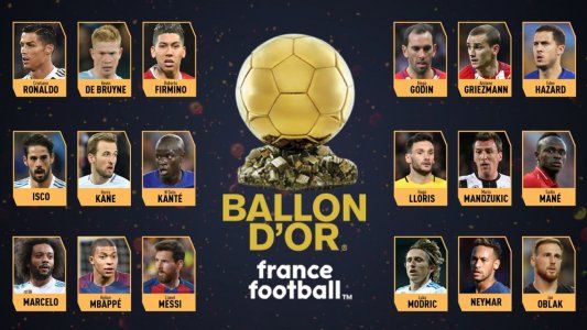 La revista France Football anunció los 30 candidatos al Balón de Oro 2018: Messi y Agüero son los únicos argentinos