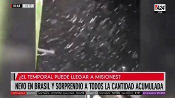 Por la ola polar nevó en el sur de Brasil y en el norte argentino