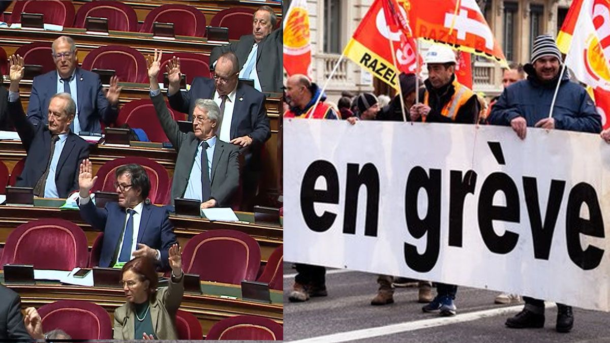 El Senado francés votó a favor de la nueva ley previsional que resisten los movimientos sindicales (Foto: Archivo)