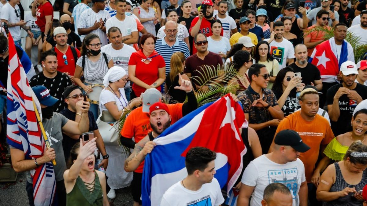 Día de protesta y conflicto en Cuba por la crisis sanitaria y económica. (Foto: AFP)