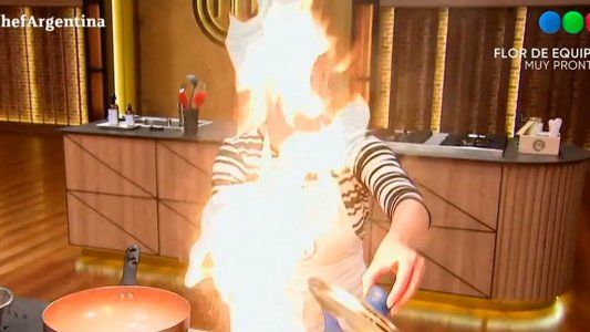 Sofía Pachano, al límite de una quemadura en la cara en Masterchef Celebrity