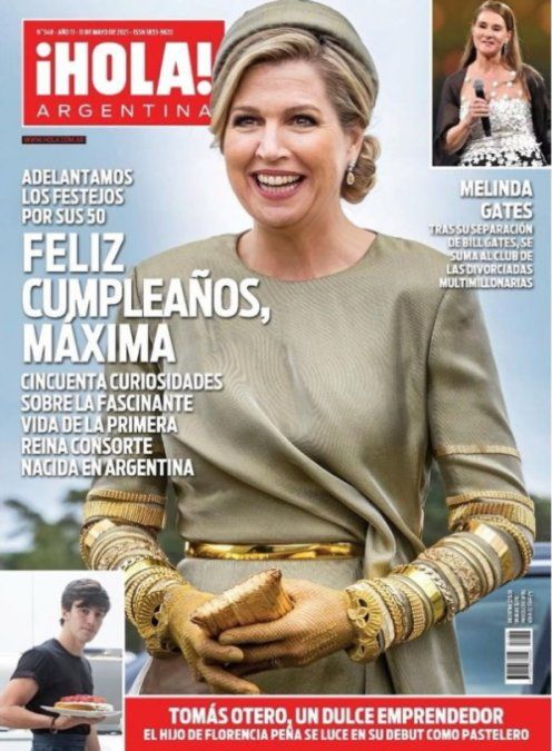 Toto Otero, el hijo de Flor Peña, en sus primeros pasos como pastelero a los 18 años ya logró su primera tapa de revista al pie de la nota principal.