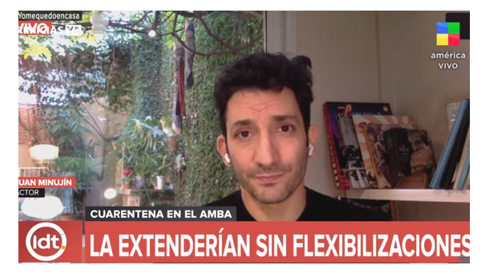 Juan Minujín: Estoy muy alineado con respetar y contener la cuarentena