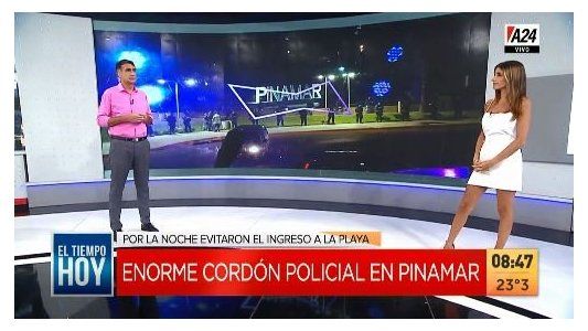 Pinamar: fuerte cordón policial impidió los festejos en la playa