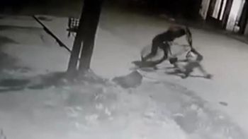 Moreno. El momento de la golpiza al delincuente. Moreno. El momento de la golpiza al delincuente.