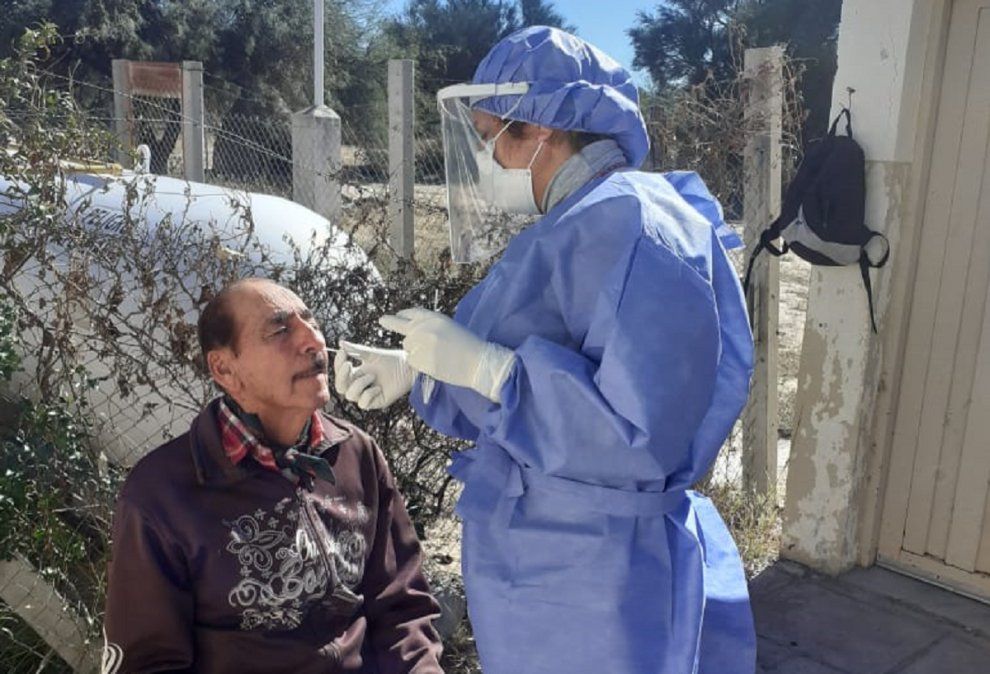 Renée en su trabajo para el Centro de Salud de La Calera durante la pandemia.