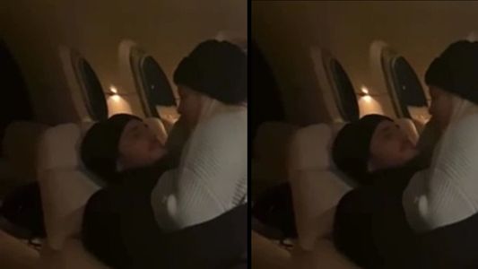 Wanda Nara y Mauro Icardi, besos en la nieve y en el avión