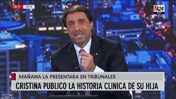 Eduardo Feinmann habló después del parte médico de Florencia Kirchner que mostró Cristina