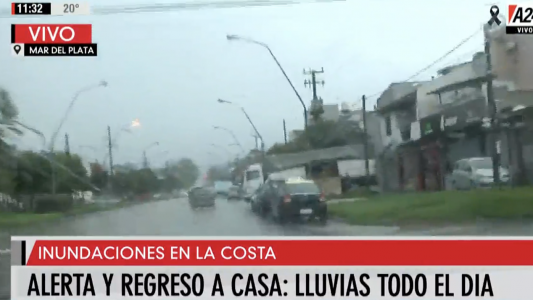 Alerta amarilla en la Costa Atlántica por lluvias fuertes desde Gesell a Miramar