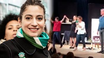 El emotivo momento que vivió Muriel Santa Ana en el teatro en apoyo al aborto legal