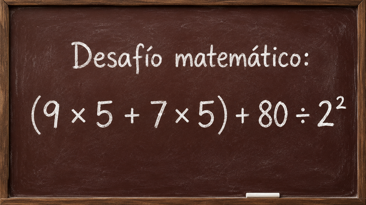 El desafío matemático puede resolverse aplicando la regla PEMDAS