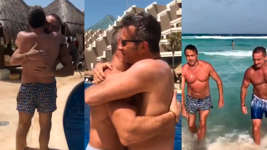 El emotivo reencuentro en Cancún de Lapegüe con su amigo desde hace 43 años