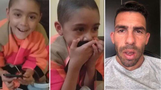 Hasta las lágrimas: Tevez cumplió el sueño de una nena que pelea contra un cáncer
