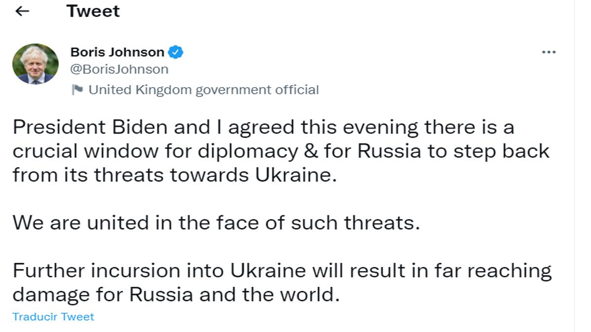 El mensaje de Boris Johnson que habla de una