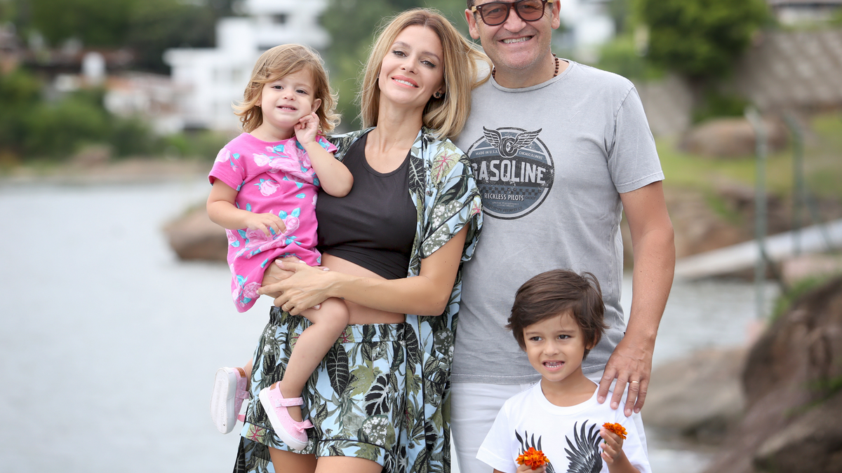 Vanina Escudero, Álvaro Navia y los hijos de ambos.