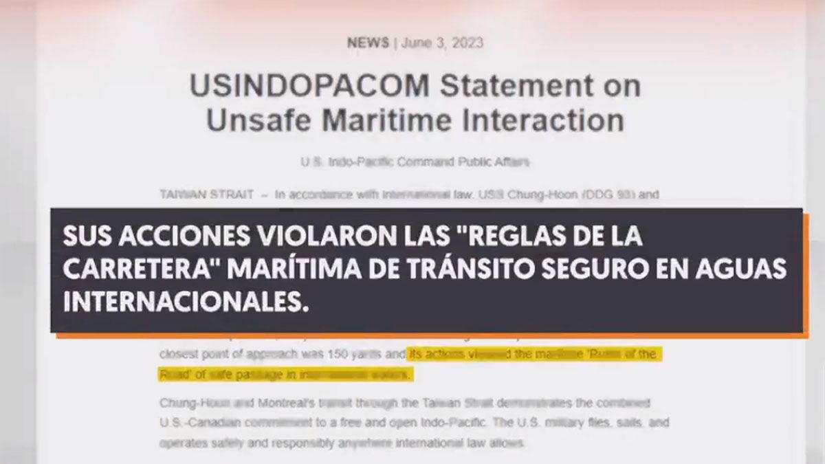 El comando de Estados Unidos para el Índico Pacífico criticó en un comunicado la maniobra de los chinos. (Foto: UNINDOPACOM)