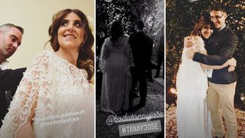 Mirá las románticas postales de la boda civil de Tana Schémbori