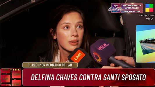Delfina Chaves estalló contra Santiago Sposato en medio de una nota: No voy a entrar en tu juego