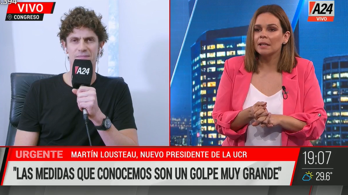 Para Martín Lousteau le pidieron un costo alto a la gente. (Foto: captura A24)&nbsp; 