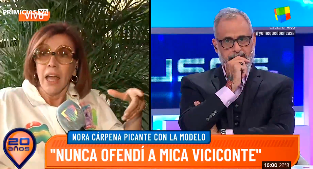 Nora Cárpena: A lo mejor el día de mañana Mica Viciconte es Pinky pero no sé si le interesa ser Sofía Gala