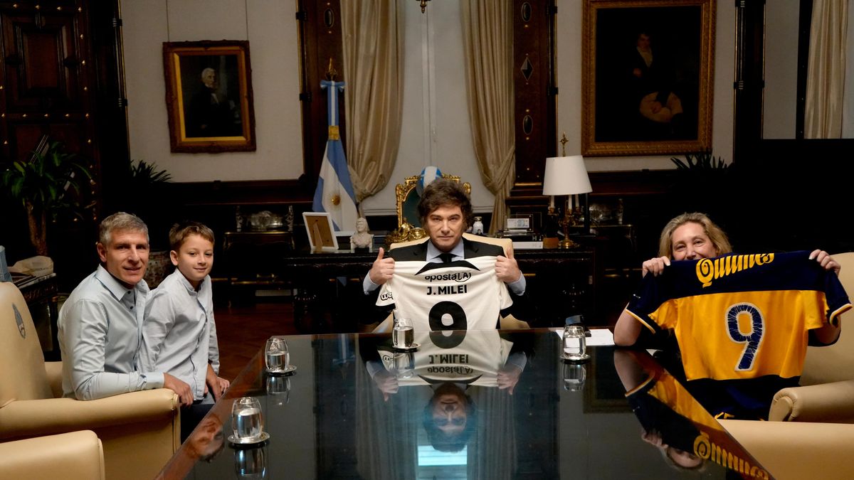 Milei recibió a Palermo en Casa Rosada. (foto: presidencia)