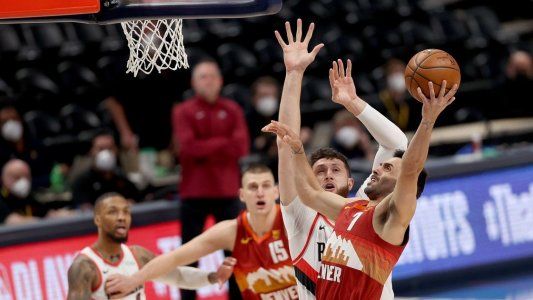 NBA: Con un lujoso pase de caño y una excelente actuación de Campazzo, Denver Nuggets igualó la serie ante Portland Trail Blazers