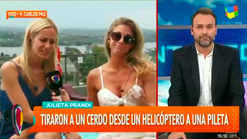 Julieta Prandi comparó los vuelos de la muerte con el video del cerdo vivo arrojado desde un helicóptero
