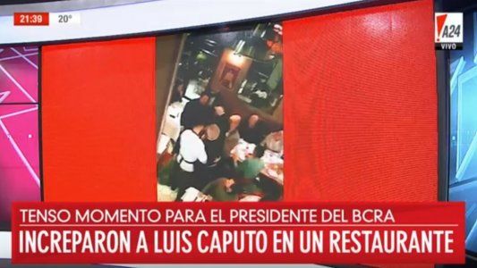 No se puede ni comer en paz: increparon a Luis Caputo en un restaurante