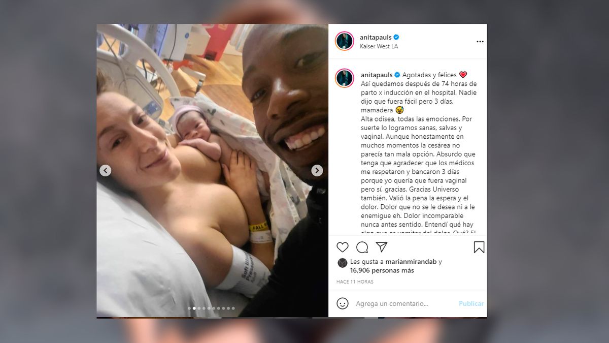 En las redes. Anita Pauls junto a su pareja.